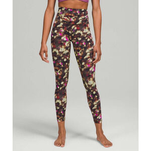 Lululemon Align 25” Leggings Soft Focus Splatter Green Multi Print | Size 12